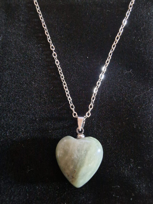 Collier " Coeur Aventurine Claire "