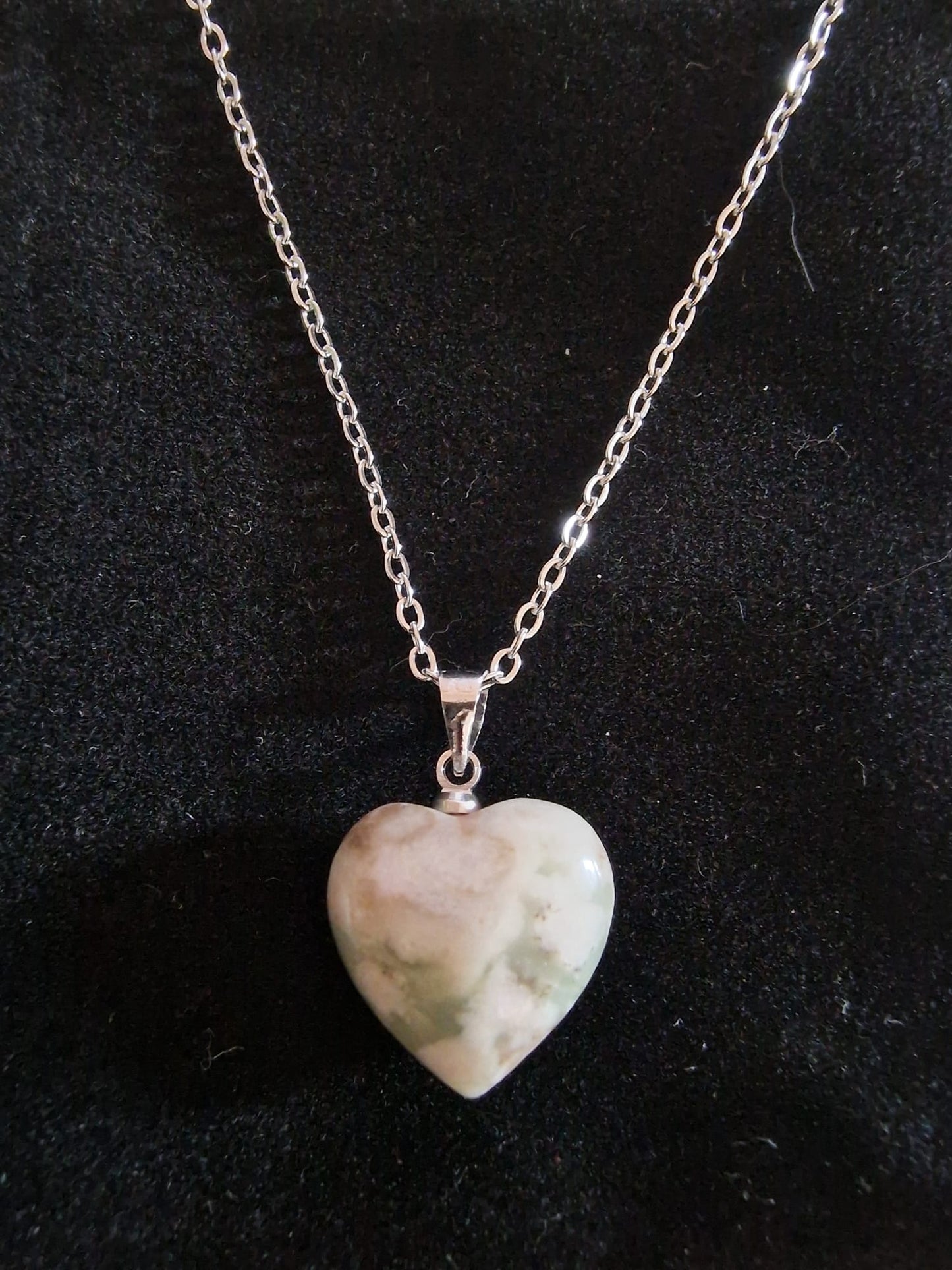 Collier "Coeur Jade Vert "