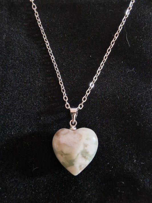 Collier "Coeur Jade Vert "