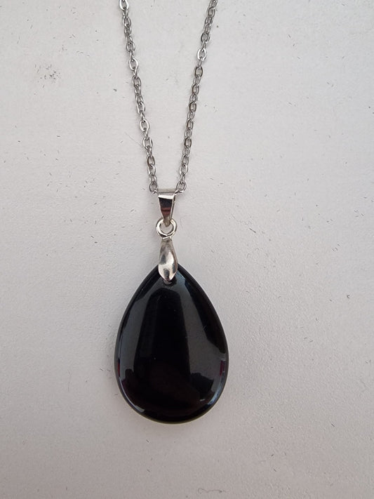 Collier " Larme Obsidienne "